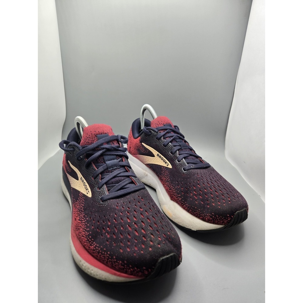 Brooks Ghost 15 Women's Running Shoes Size 8.5 Wide (D) Navy/Pink/Gold